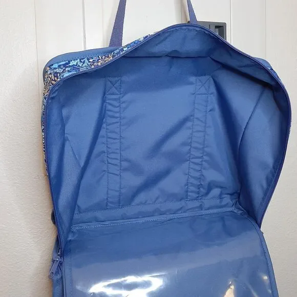 Hobby Gift Craft Bag Blue Floral Zippered With Inserts For Craft Projects & Tool - Picture 11 of 11